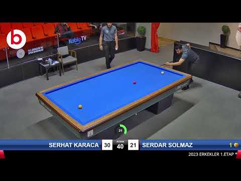 SERHAT KARACA & SERDAR SOLMAZ Bilardo Maçı - 2023 ERKEKLER 1.ETAP-2.TUR