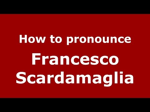 How to pronounce Francesco Scardamaglia (Italian/Italy)  - PronounceNames.com