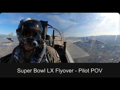 Super Bowl LX Flyover Pilot POV