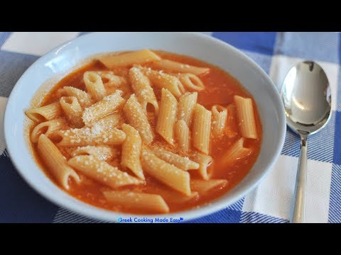 Pasta Soup - Slurp in tomato sauce by Yiannis - Μακαρόνια Σουλού