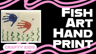 Fish Art with Hand 🐟🤚 | Easy & Fun Drawing for Kids | Creative Kids Art Idea 🌈