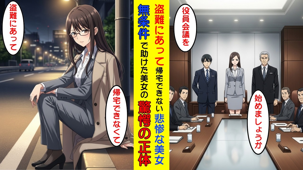 【純愛】夜道で助けてあげた美女の「驚愕の正体」。翌日、会社で彼女がつきつけてきた「残酷な宣告」とは【恋愛漫画】