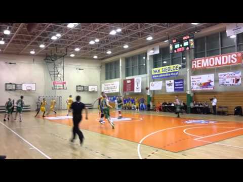 Końcówka meczu SKK Siedlce 91:83 Legia Warszawa (2016)