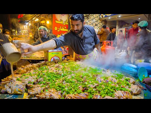 Pakistani Street Food - LAHORE'S #1 TAWA CHICKEN + Biryani Factory!! CRAZY Street Food in Pakistan