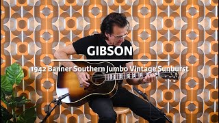 Video thumbnail for Gibson 1942 Banner Southern Jumbo Vintage Sunburst played by Erwin van Ligten | Demo @ TFOA by TFOA Demos