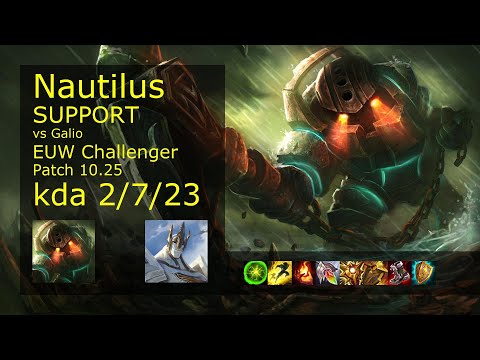 Nautilus Support & Kai'Sa vs Galio & Jhin - EUW Challenger 2/7/23 Patch 10.25 Gameplay