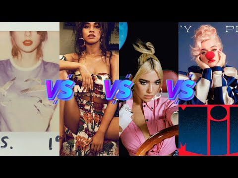 1989 (Taylor Swift) vs Camila (Camila Cabello) vs Future Nostalgia (Dua Lipa) vs Smile (Katy Perry)
