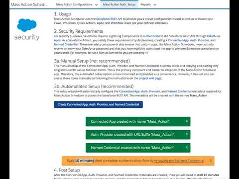 Automated Authentication Setup for Mass Action Scheduler (no audio)