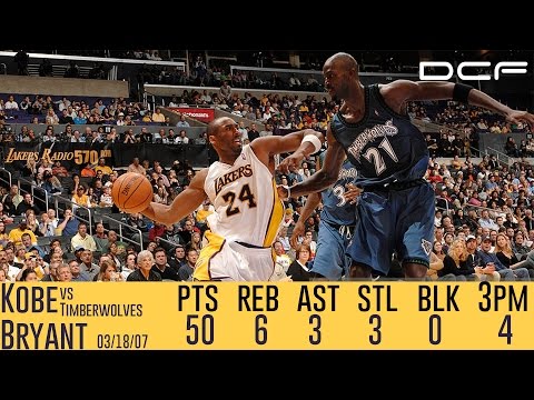 Kobe Bryant vs Minnesota Timberwolves 3/18/07 - 50 POINTS