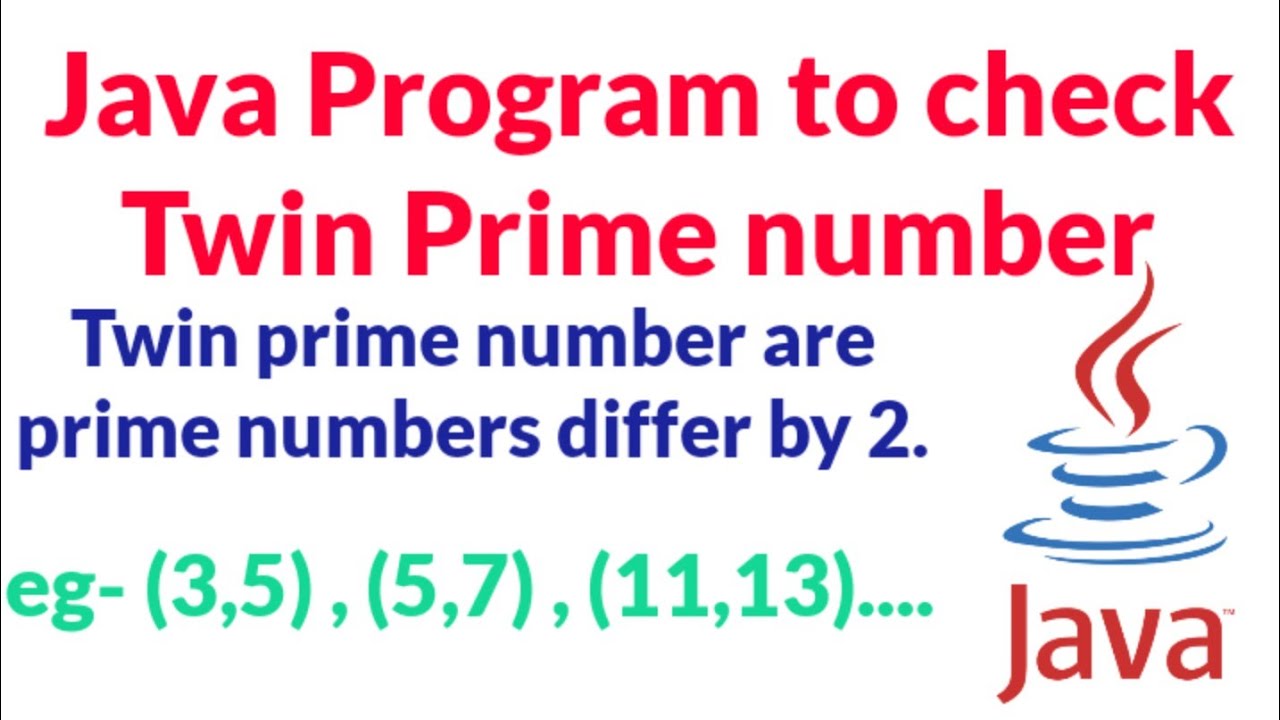 Java Program to check Twin prime numbers