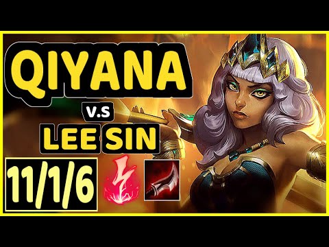 KIREI (QIYANA) vs LEE SIN - 11/1/6 KDA JUNGLE GAMEPLAY - EUW Ranked GRANDMASTER