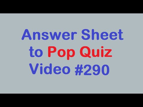 Sudoku Primer 292 - Twins are the Answer - Answer Sheet to the Pop Quiz