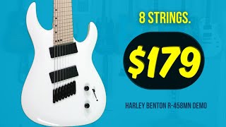 Video thumbnail for Recording with Harley Benton's cheap 8-String R-458MN Guitar by Vandarth Publishing