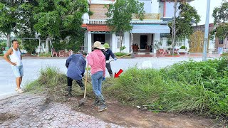 The men in the wealthy neighbourhood surprised us while cleaning