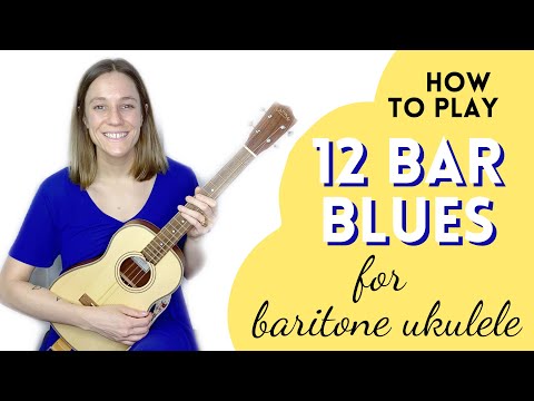 How To Play 12 Bar Blues On Ukulele (Baritone) / with Play-Along!