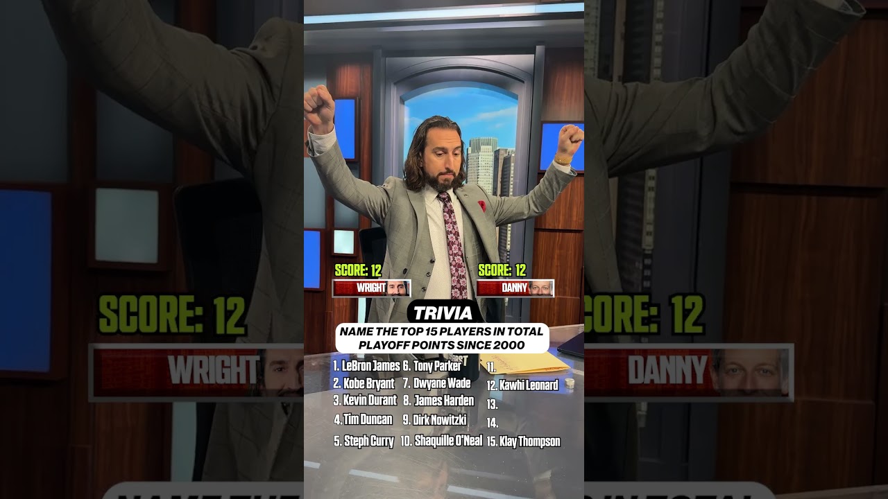 Nick vs. Danny: Name the top 15 players in total playoff points since 2000 :eyes: #nba #lebron #kd