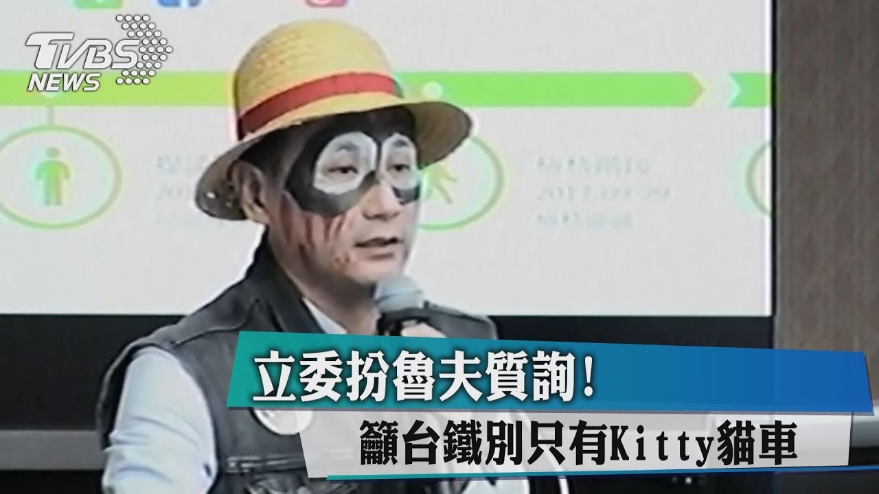 立委扮魯夫質詢！　籲台鐵別只有Kitty貓車
