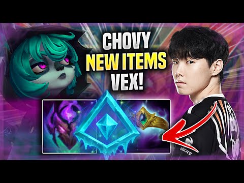 CHOVY TRIES VEX NEW ITEMS! - GEN Chovy Plays Vex MID vs Azir! | Preseason 2022