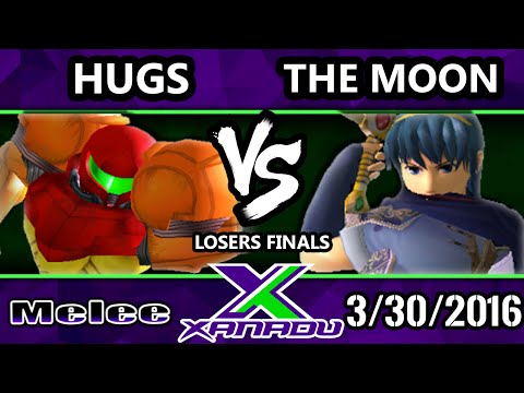 S@X 143 - Hugs (Samus) Vs. CT | The Moon (Marth) SSBM Losers Finals - Smash Melee