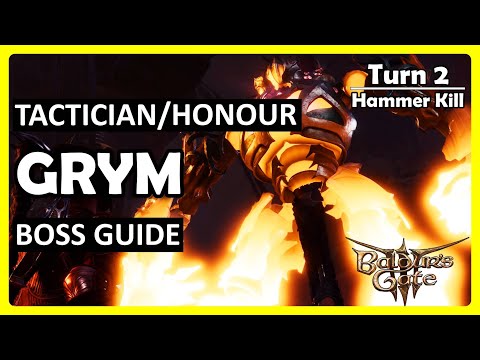 Grym Boss Guide in 2 Turns - Tactician / Honour | BG3 Baldur's Gate 3 (2025)