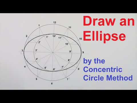 Draw an Ellipse by the Concentric Circle Method