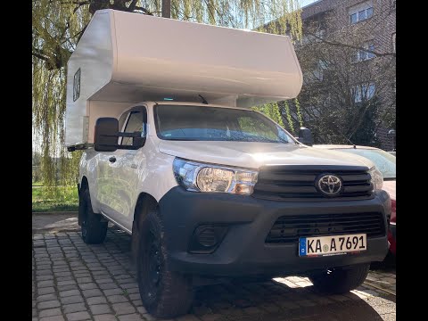 Rundgang Allrad Wohnmobil Toyota Hilux Duty mit Leichtbau Kabine Teil 5/5