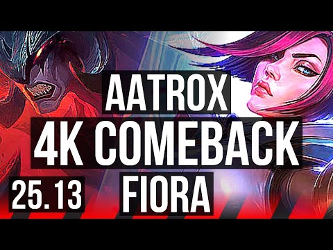 AATROX vs FIORA (TOP) | 18/1/7, 58k DMG, Legendary, 7 solo kills | KR Grandmaster | 25.13