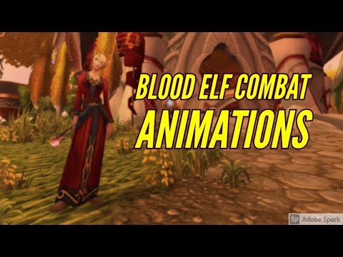 WOW TBC Blood Elf Male/Female Combat Animations and Casting Animations
