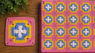  Bright & Beautiful Crochet Square-Step by Step guide for beginners 