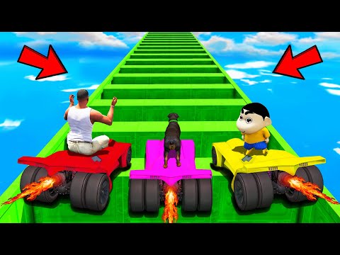 SHINCHAN AND FRANKLIN TRIED THE IMPOSSIBLE PARKOUR CHALLENGE GTA 5