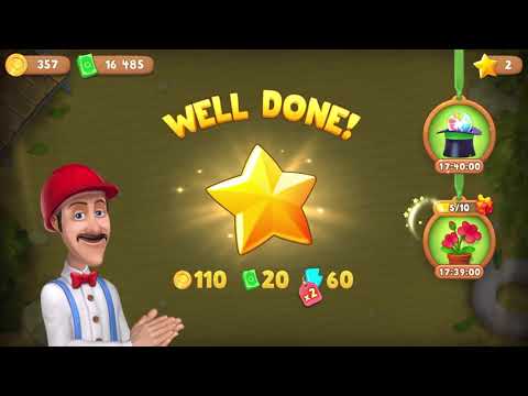 Gardenscapes Level 2443 With No Boosters - Hard Level - Swamp Adventure: Get to the Gazebo