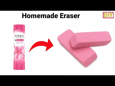 How to make Eraser/clay type Eraser at home easily making/how to make Kneaded Eraser/homemade Eraser