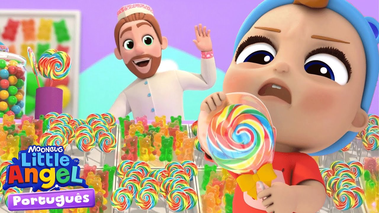 Um dia divertido no shopping 🍭Quero um pirulito! 🍭  Little Angel Brasil | Músicas Infantis