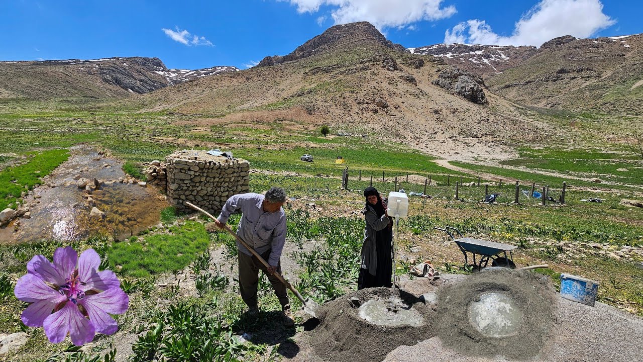 Nomadic life in Iran | Preparing a mountain house for migration to pristine nature🌿🏔