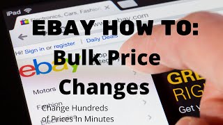 Ebay Quick Tip How To Change Prices in Bulk FAST