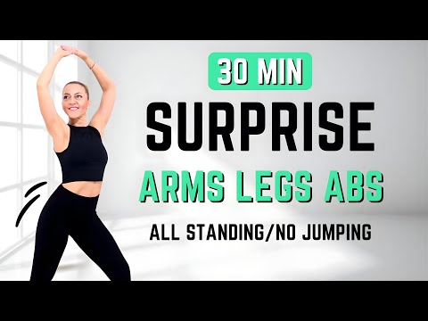🔥30 Min FULL BODY WORKOUT🔥Burn Arm, Leg & Belly Fat🔥All Standing🔥No Jumping🔥#metabolicboost