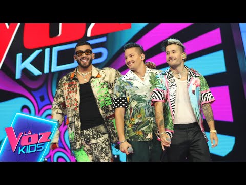 Manuel Turizo y Mau y Ricky cantan "Quiéreme Mientras Se Pueda" y "Desconocidos". | La Voz Kids 2022