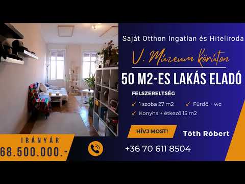 V. ker. Múzeum krt-on eladó egy 50 m² lakás