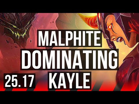 MALPHITE vs KAYLE (TOP) | 7/1/10, 500+ games, Dominating | KR Master | 25.17