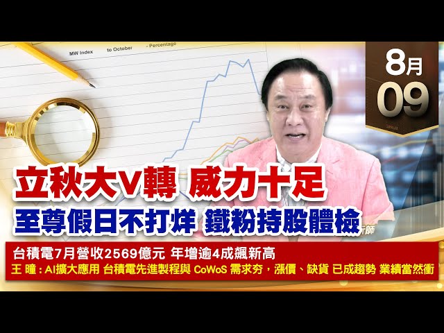 【財經至尊】王曈 0809《【立秋大V轉 威力十足】》台積電、辛耘、千附精密、華景電｜【光學王+元宇宙王+安控王+IC設計王】加入line@ king5588