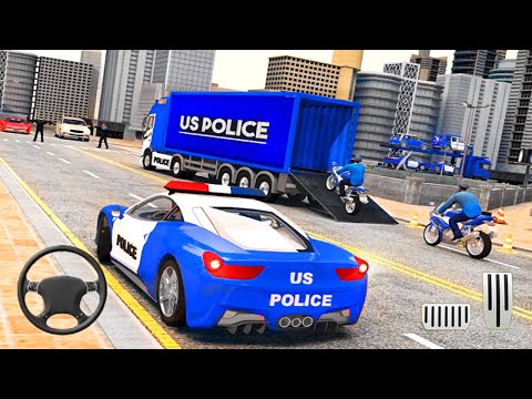 US ATV Quad Bike Transport Truck - Police Car, ATV Bike Ship Transporters - Android Gameplay