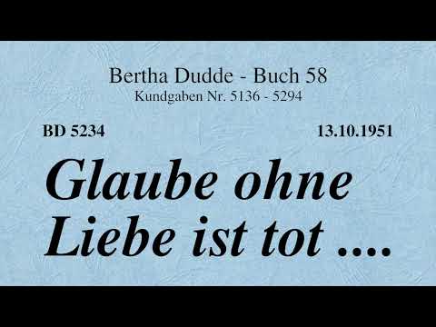 BD 5234 - GLAUBE OHNE LIEBE IST TOT ....