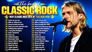 Download lagu Classic Rock Songs 70s 80s 90s Full Album 🎶 Nirvana, Guns N' Roses, AC/DC, Bon Jovi, Metallica, U2 mp3