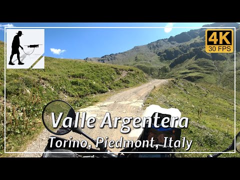 Valle Argentera, Torino, Piedmont, Italy - by motorcycle and drone