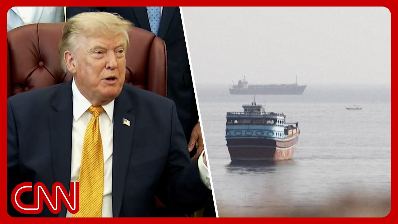 Trump says 'last chance' for Iran to deal, cargo ship hit in strait