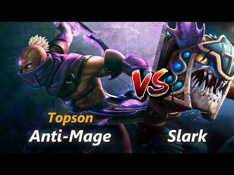 Topson mid Anti-Mage vs Slark | First 10 minutes