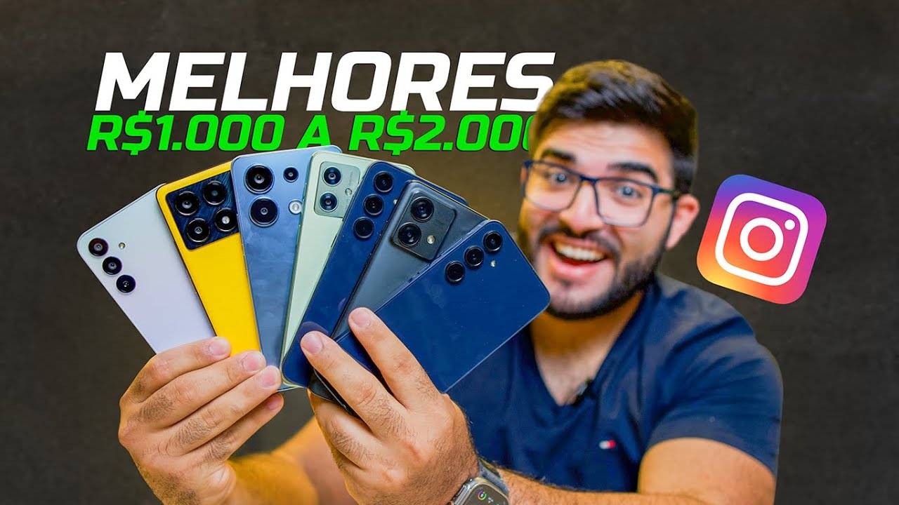 Melhores Smartphones para o INSTAGRAM, com as MELHORES CÂMERAS de R$ 1.000 à R$ 2.000