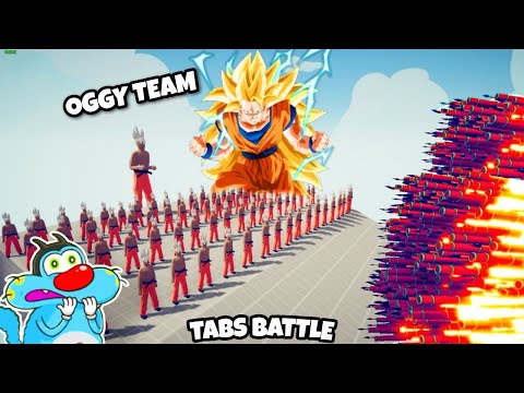 OGGY GIANT GOKU MUI + 100X GOKU vs JACK EVERY GODS! - Totally Accurate Battle Simulator TABS