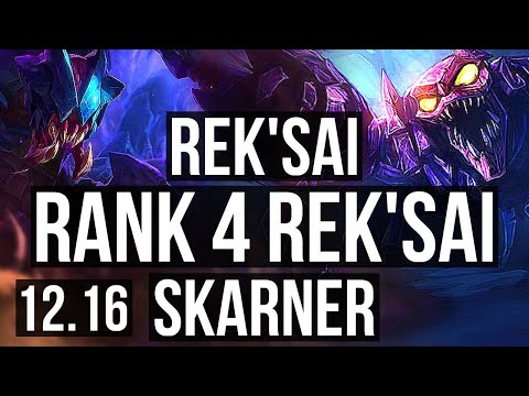 REK'SAI vs SKARNER (JNG) | Rank 4 Rek'Sai, 8/3/16, Godlike | EUW Challenger | 12.16