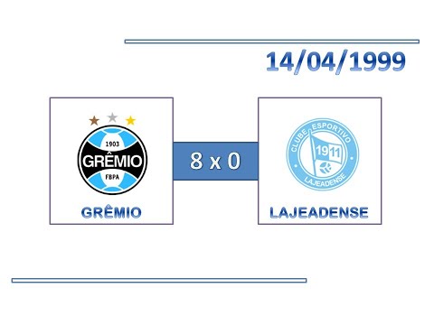 GOLS: Grêmio 8 x 0 Lajeadense - 14/04/1999 - Campeonato Gaúcho
